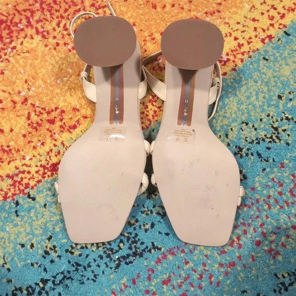 Sam Edelman Cream Strappy Heels - Picture 4 of 5